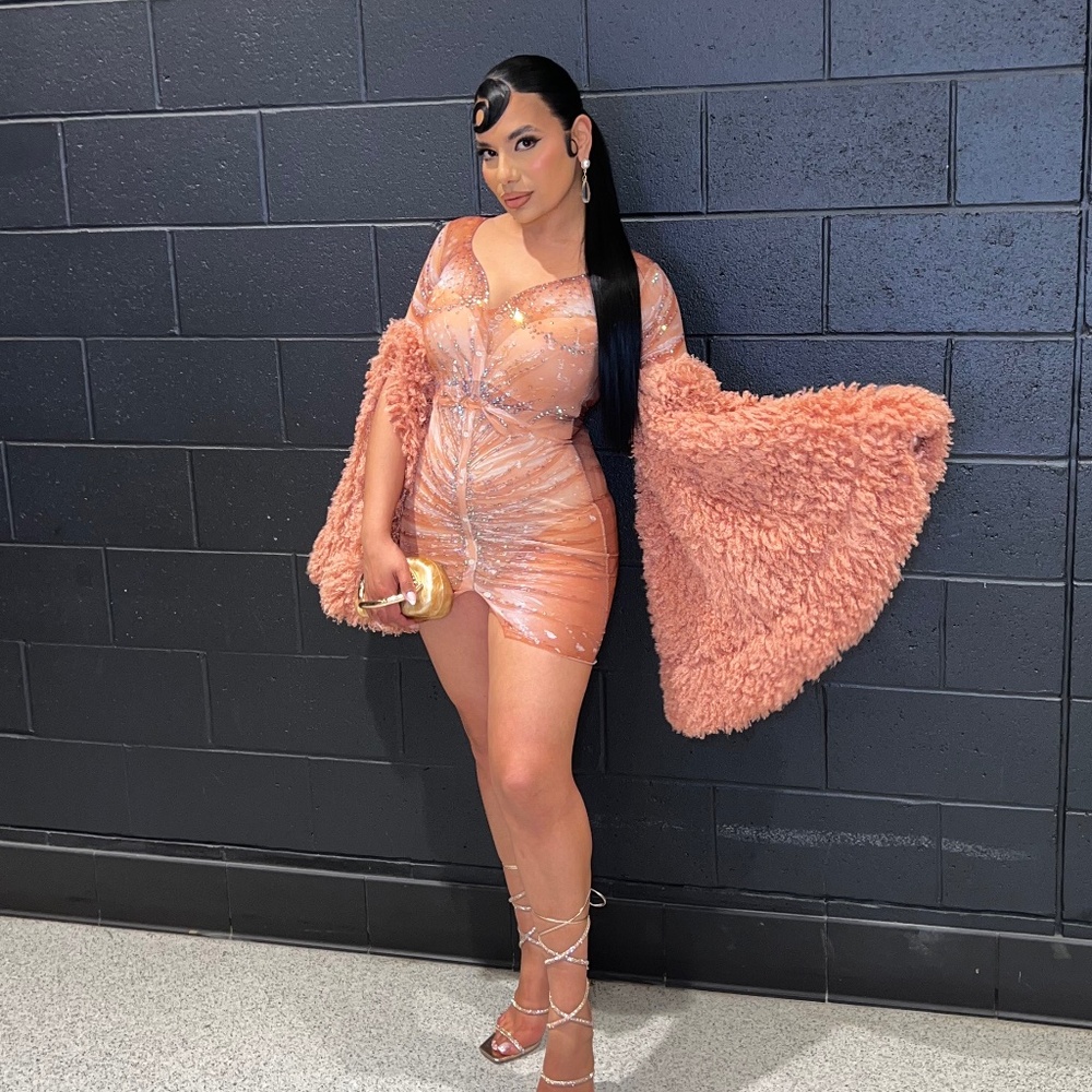Rhinestone Amekana dress